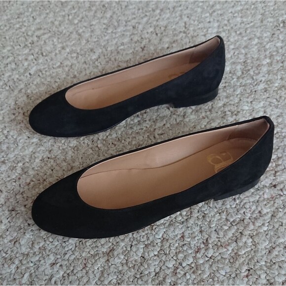 AC Andrea Carrano BABY BLACK SUEDE flat size 36.5 - Picture 3 of 12
